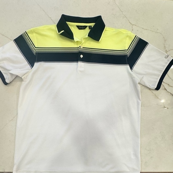 Walter Hagen Yellow and Blue Polos Shirt - Picture 2 of 5